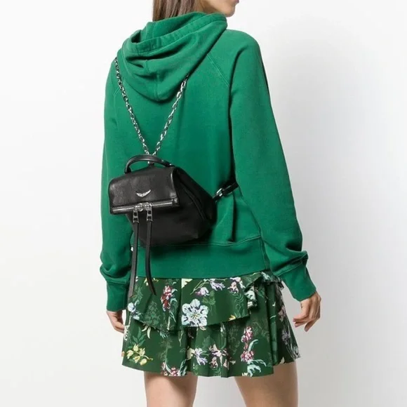 Zadig and Voltaire Black Leather Mini Backpack - Picture 5 of 5